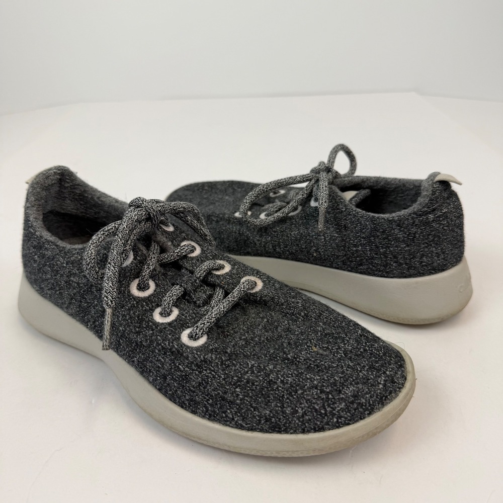 Allbirds Women Wool Runners Charcoal Grey Heather Sneakers 1019 NV1 Size W7